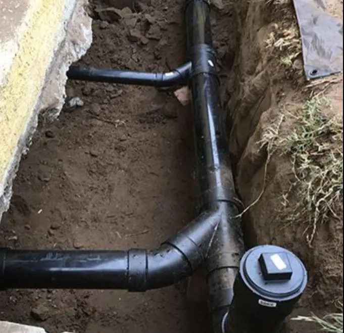 New underground pipework and inspection chamber installed in Wallsend